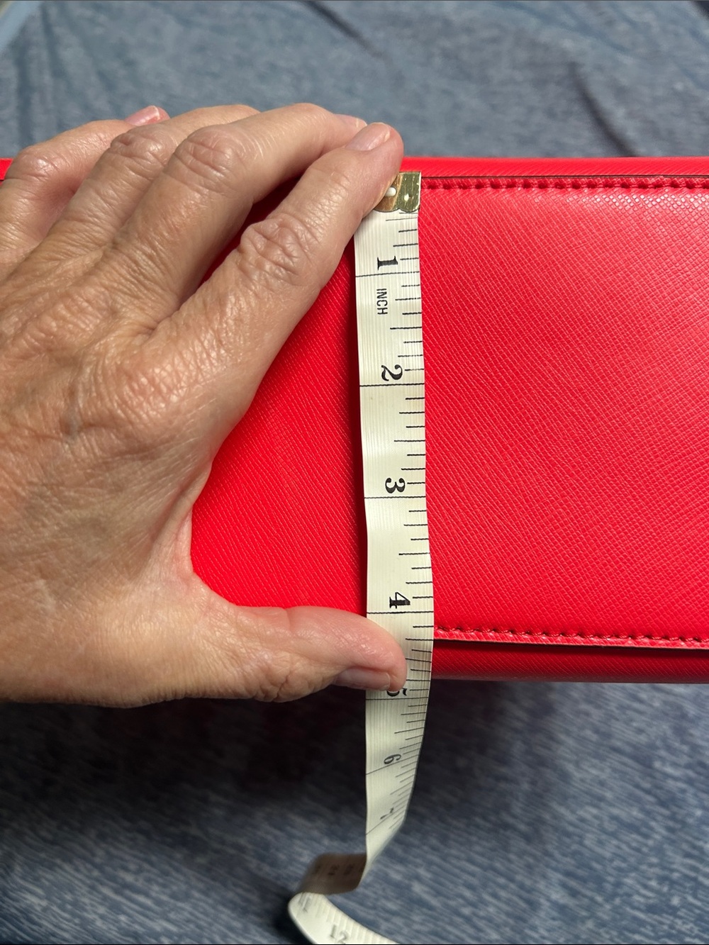 kate spade Red, Cream & Navy Saffiano Leather Satchel - Picture 11 of 11